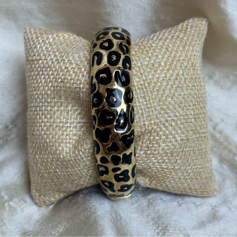 Vintage Ciner Click Clack Hinged Leopard Bracelet - Picture 6 of 10